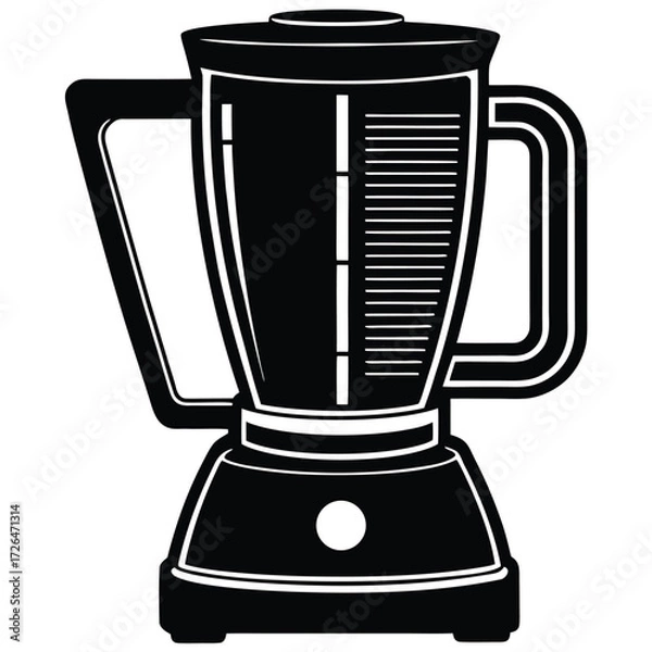 Fototapeta modern blender with glass jug  isolated on white b (1).eps