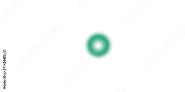 Fototapeta A single vivid green sphere with a bright white highlight on a clean white background green ball isolated on a transparent background