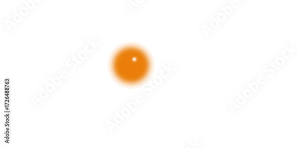 Fototapeta Single Orange Circle with White Highlight on White Background spot isolated on a transparent background