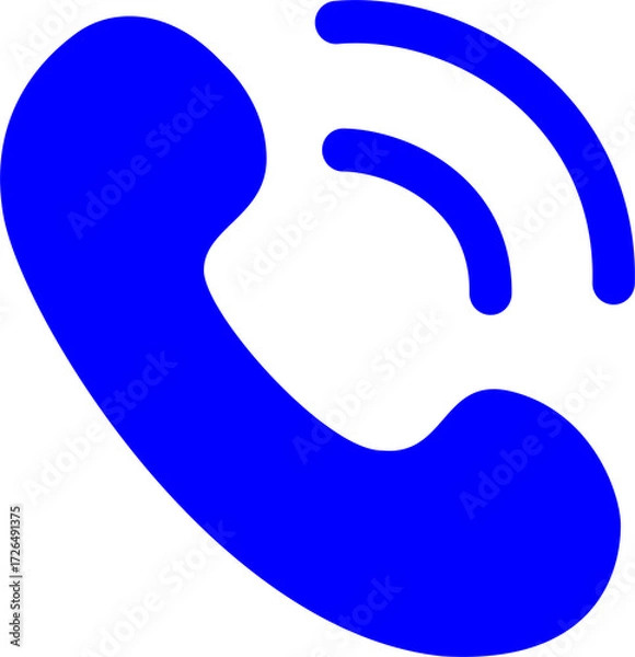 Obraz Blue telephone icon isolated