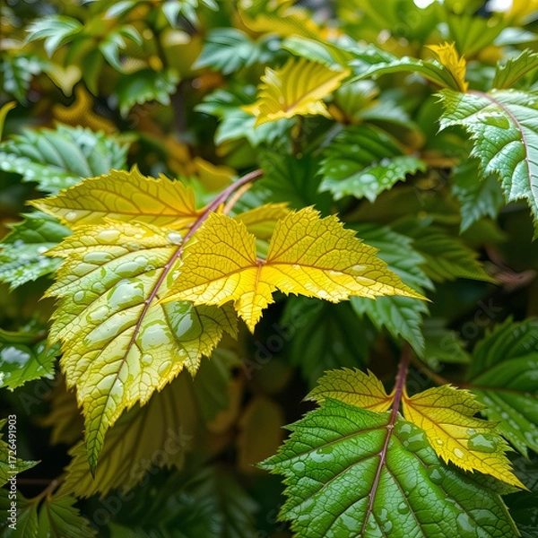 Fototapeta Textured Leaf Surface In Detail
