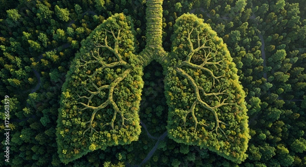 Fototapeta Lungs Shaped as Forest