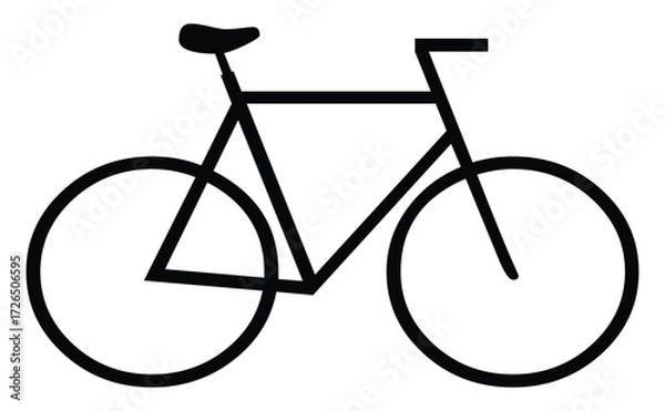 Fototapeta Bicycle icon isolated on transparent background. Vector illustration.