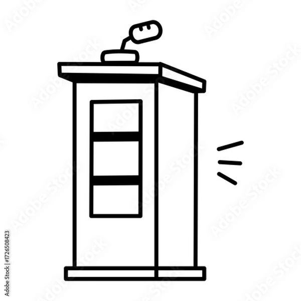 Obraz A doodle style icon showing legal agreement
