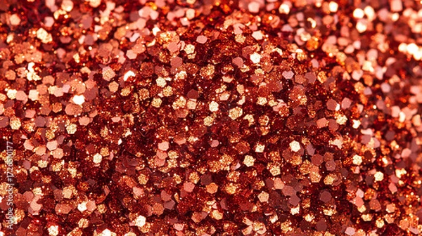 Fototapeta Shiny red rough glitter texture background