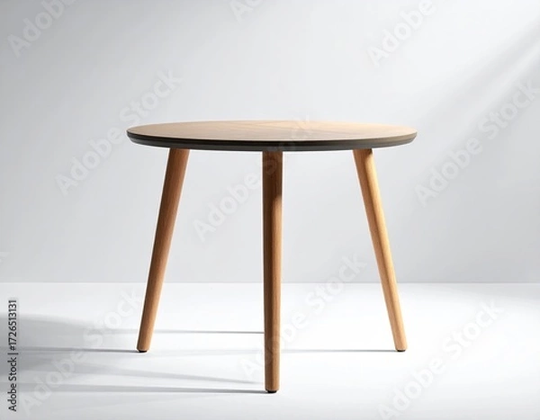 Fototapeta Simple round wooden table