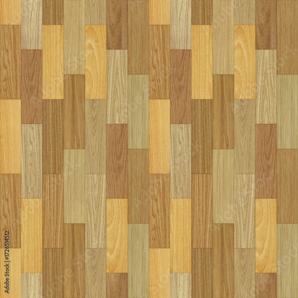 Fototapeta Seamless abstract colorful pattern decorative wood textured geometric mosaic wall and floor tiles modern design.	

