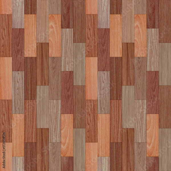 Fototapeta Seamless abstract colorful pattern decorative wood textured geometric mosaic wall and floor tiles modern design.	
