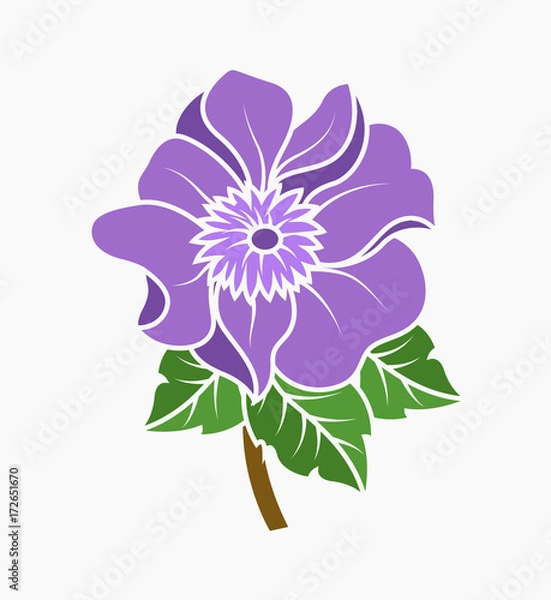 Obraz Pink Flower Vector Illustration