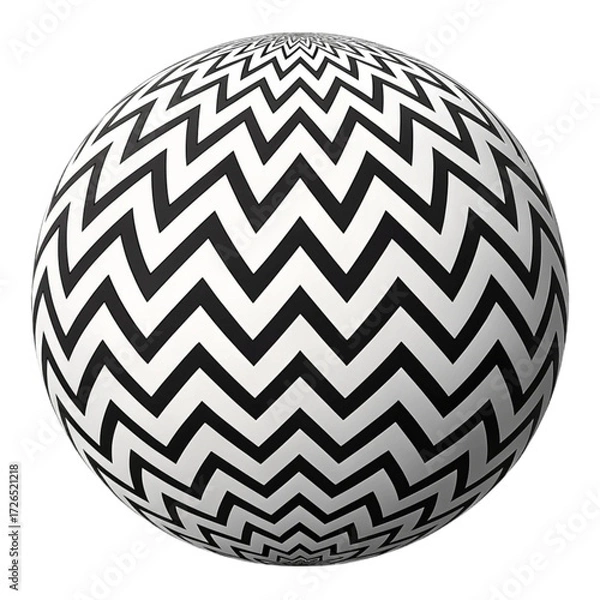 Fototapeta Abstract 3d sphere isolated on white