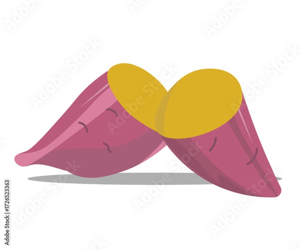 Obraz ほくほくのさつまいも。ベクターイラスト