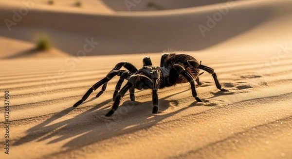 Obraz Spider walking on sand.