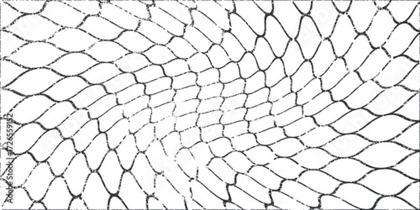 Fototapeta grunge texture for fishing nets pattern for sportswear or soccer goal, volleyball net, basketball hoop, hockey, athletics. vector art. eps 10