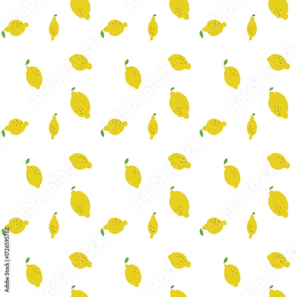 Obraz レモン手描きパターン