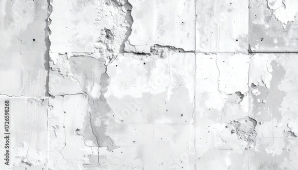 Obraz Weathered, gray-white concrete wall texture