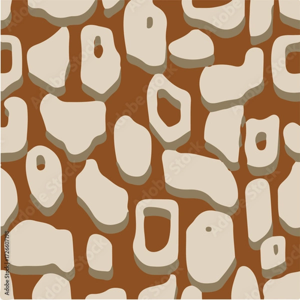 Obraz Leopard skin print, watercolor effect, black, brown, beige, and white gradients, overlapping elements, seamless pattern
