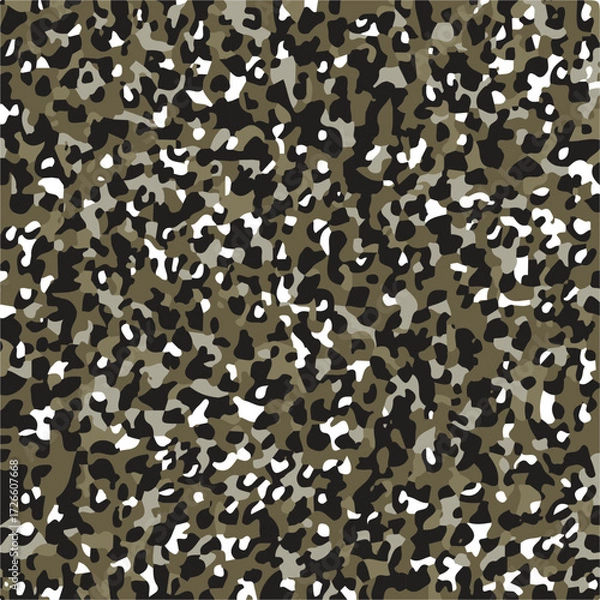 Obraz Leopard skin print, watercolor effect, black, brown, beige, and white gradients, overlapping elements, seamless pattern
