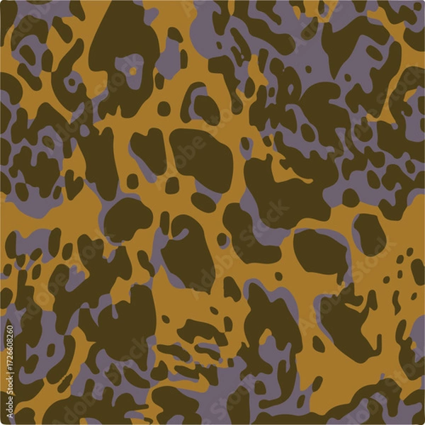 Obraz Leopard skin print, watercolor effect, black, brown, beige, and white gradients, overlapping elements, seamless pattern
