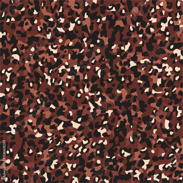 Obraz Leopard skin print, watercolor effect, black, brown, beige, and white gradients, overlapping elements, seamless pattern
