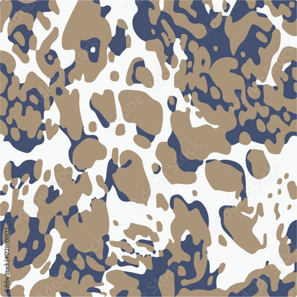 Obraz Leopard skin print, watercolor effect, black, brown, beige, and white gradients, overlapping elements, seamless pattern
