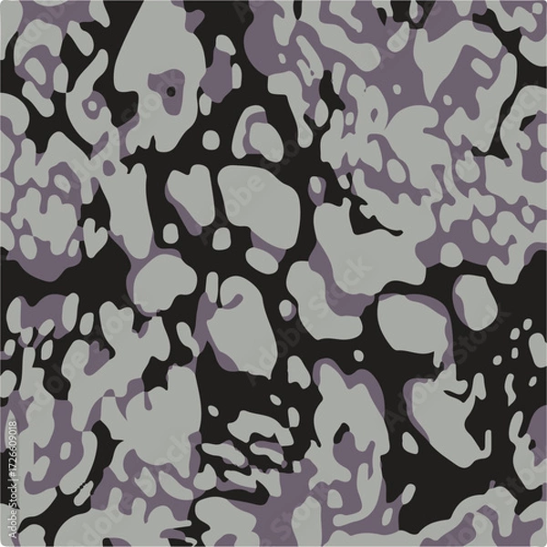 Obraz Leopard skin print, watercolor effect, black, brown, beige, and white gradients, overlapping elements, seamless pattern
