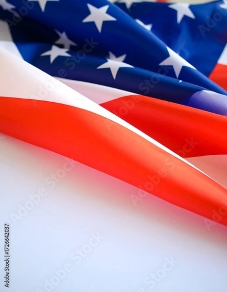 Obraz American flag draped
