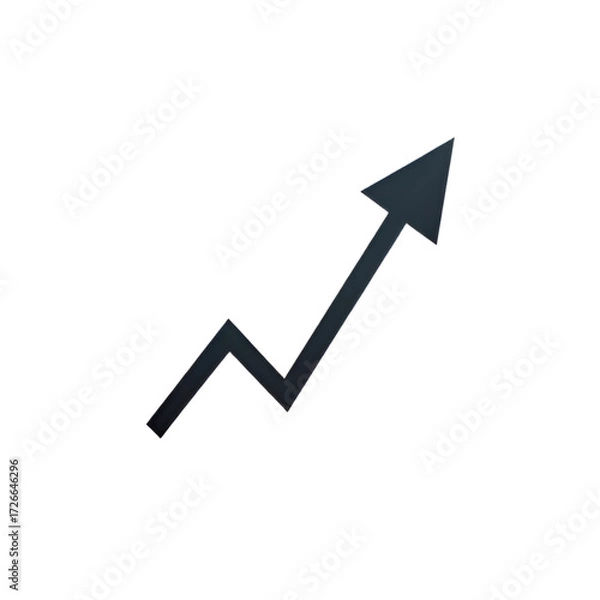 Fototapeta Growth icon, upward trend arrow icon, increasing graph icon, finance arrow icon