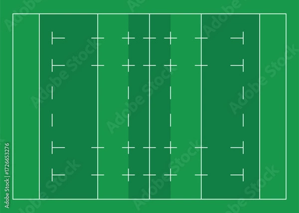 Obraz Rugby Field Strategy Board. Stock Illustration