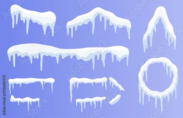 Fototapeta Snowcap design elements for winter and festive layouts