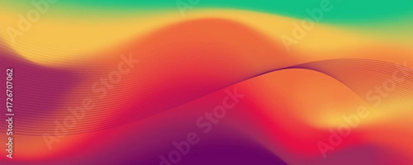 Fototapeta Colorful abstract background with lines shapes and wavy design