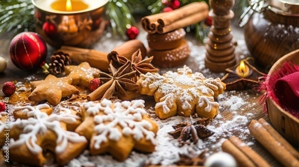 Fototapeta -Christmas Baking Scene Pictures