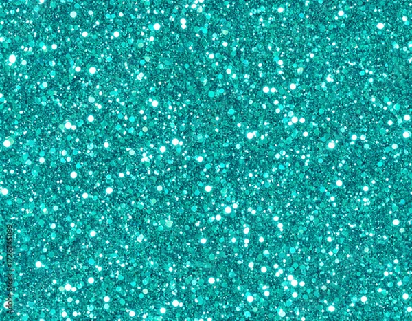 Fototapeta 青緑 シルバー キラキラ ラメグリッター 背景素材