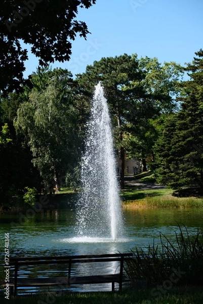 Obraz Wasserfontäne im Park