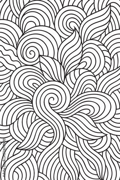 Obraz Abstract Pattern - kids coloring page