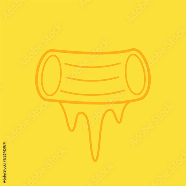 Obraz Macaroni cheese logo design. Mac and Cheese vector. Noodle logo vector.