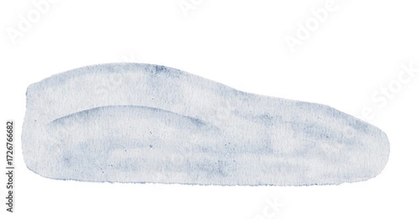 Fototapeta A digital watercolor illustration of a snowy ground or snowdrift, perfect for establishing the base of a winter scene.