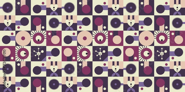 Obraz Abstract Geometric Composition with Various Shapes