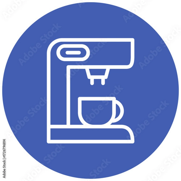 Fototapeta Coffee Machine line icon style