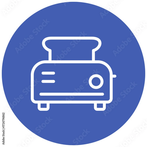 Fototapeta Toaster line icon style