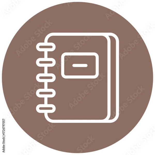 Fototapeta Notebook line icon style