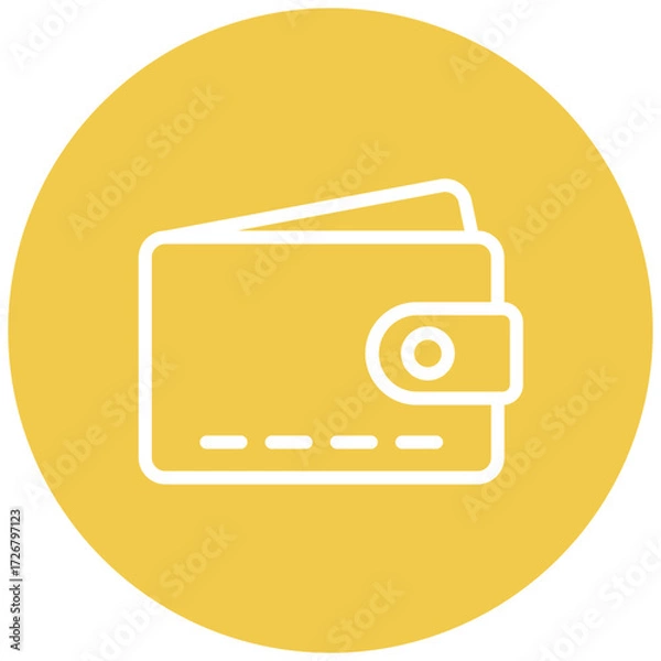 Fototapeta Wallet line icon style