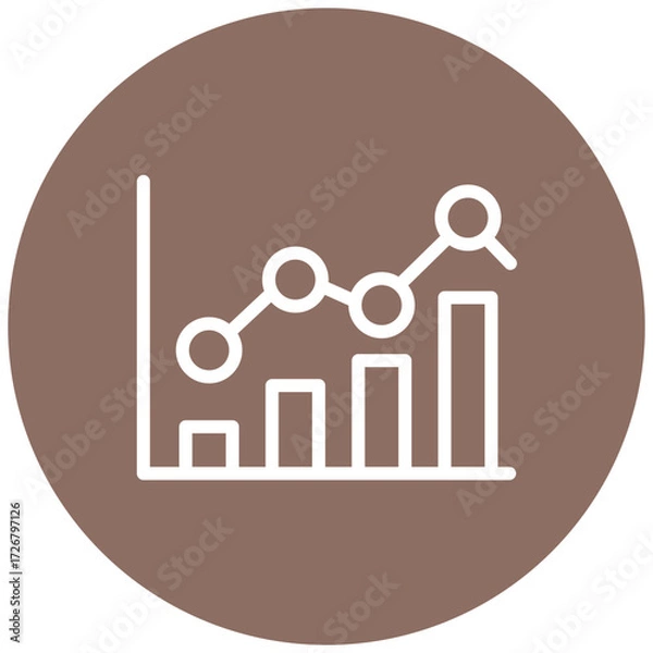 Fototapeta Data Analytics line icon style