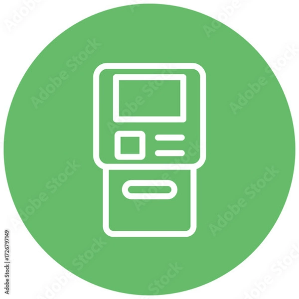 Fototapeta Atm Machine line icon style