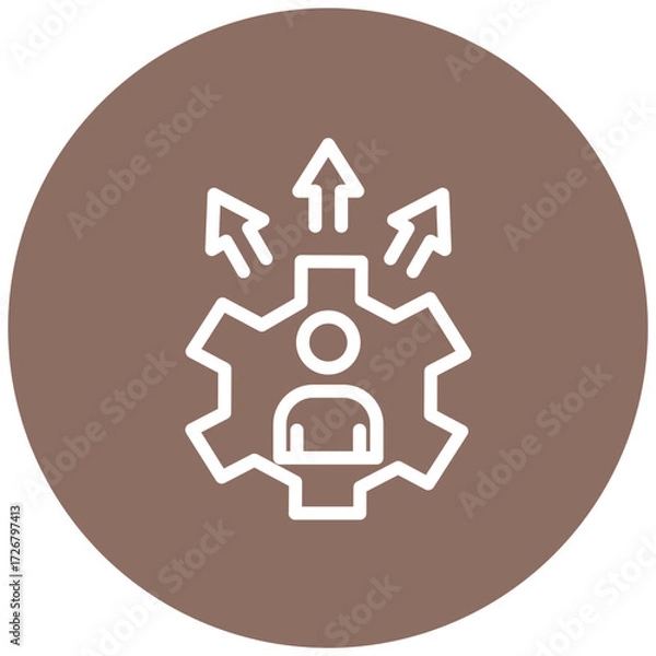 Fototapeta Skills Line Icon Style