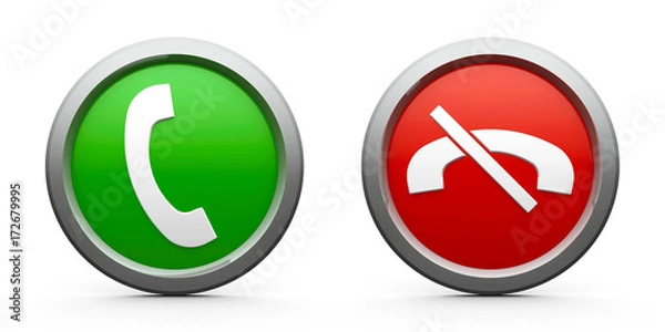 Obraz Icons phone answer & decline