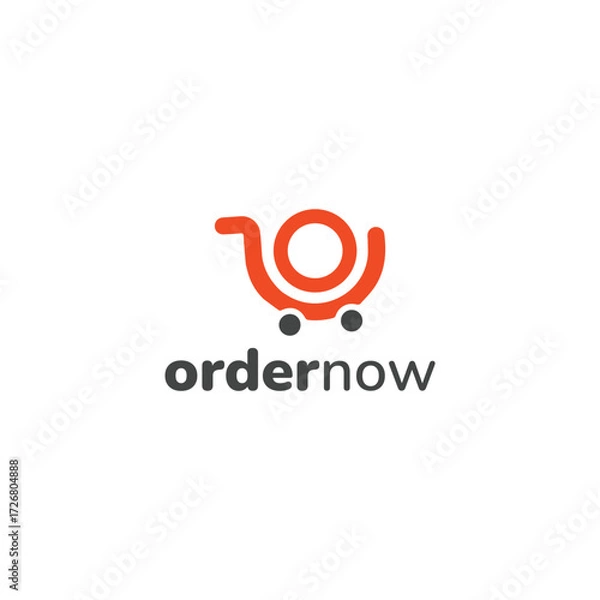 Fototapeta Order Now Logo Vector Simple