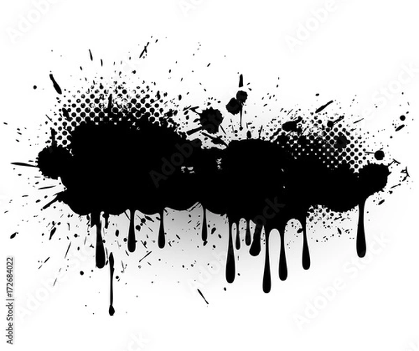 Fototapeta Dirty Splash Vector Banner