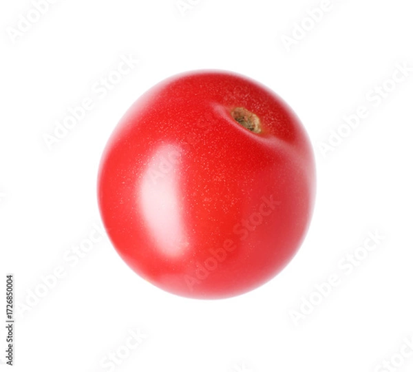 Fototapeta One ripe red tomato isolated on white