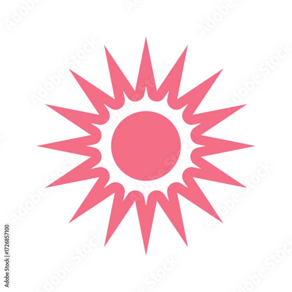 Fototapeta transparent elements for the Hispanic Heritage Month design. Abstract illustration of Flower Blooms like the sun shining pink, simple style with soft color
