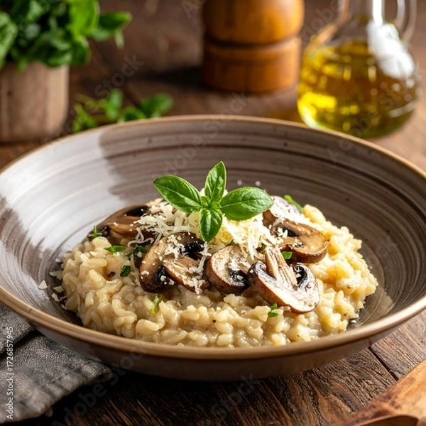 Obraz Creamy mushroom risotto
